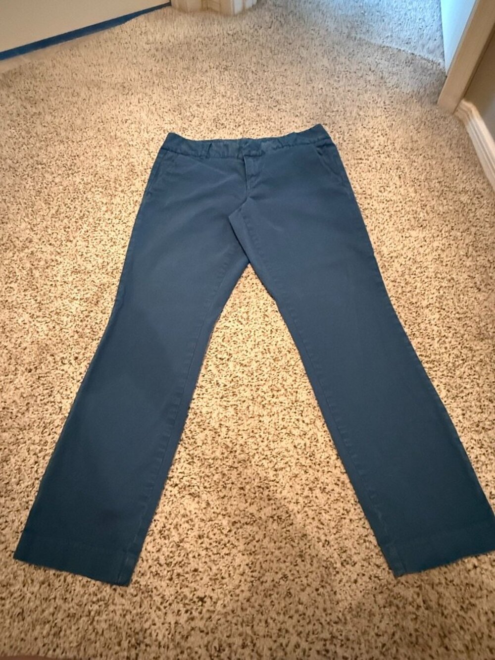 JCrew | Andie Chino Cropped Pants | Teal Blue | Size: 10